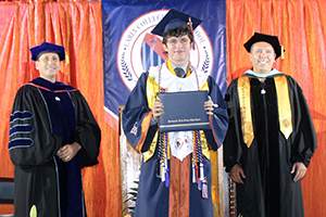 Brownsville Early College High School graduate Ramses Linan received his diploma and also earned an associate degree in general studies through Texas Southmost College's Dual Credit program.