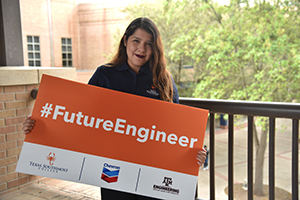 Texas A&M-Chevron Engineering Academy at TSC graduate Lineth Zepeda.