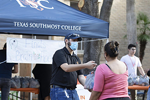 Texas Southmost College held a food distribution event for all students.