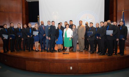 Cadets received their certificates from the TSC Criminal Justice Institute