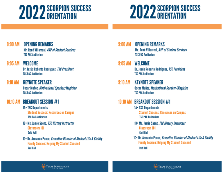 TSC Fall 2022 Orientation