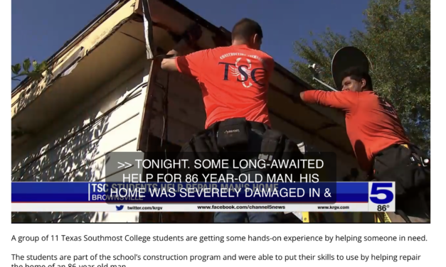 TSC students help repair man’s home