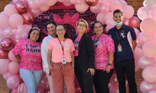 Faulk Middle School, Texas Southmost College 21st Century Learning Center shines light on Breast Cancer Awareness