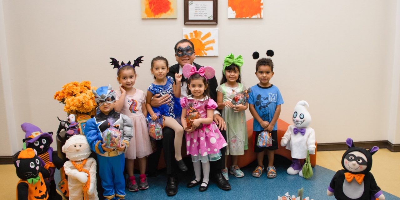 Little Scorpions celebrating Halloween with Dr. Rodriguez