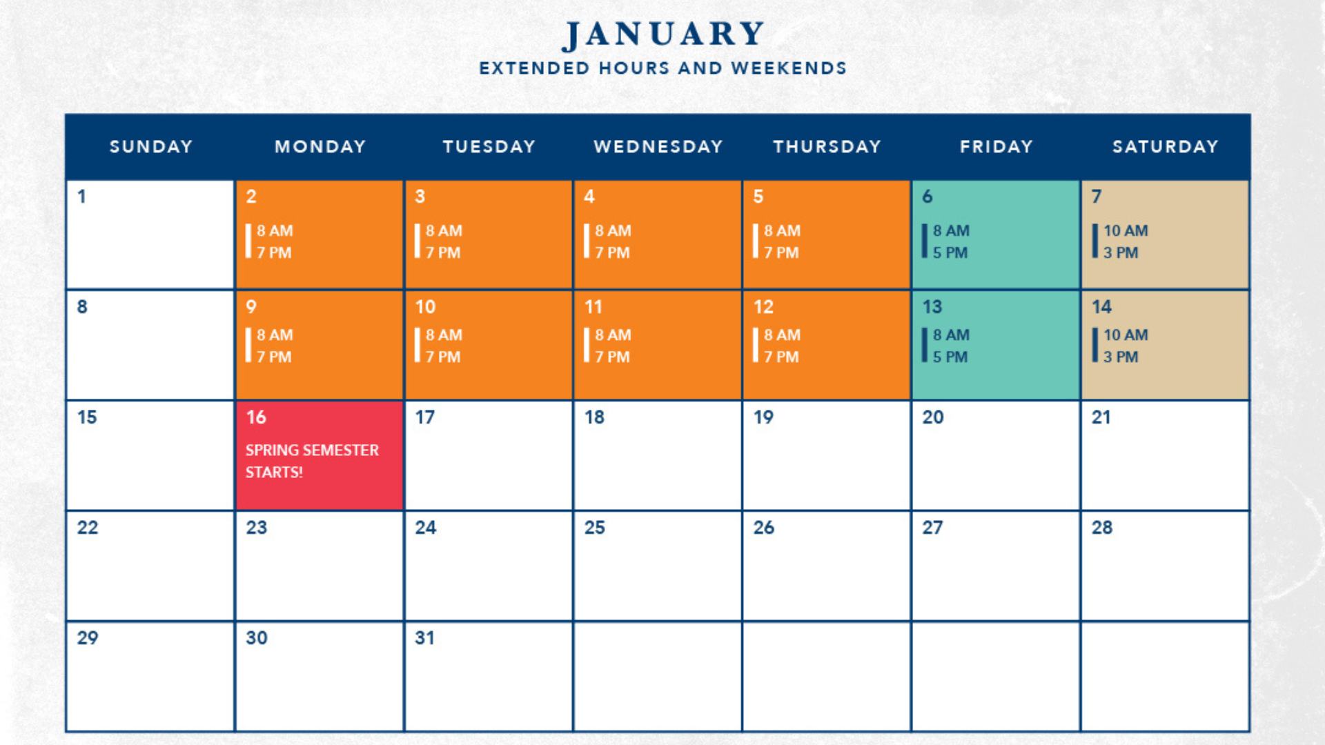 Winter term extended hours - Texas Southmost College News