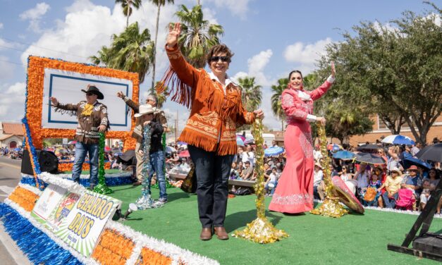 Celebrating at the Charro Days International Parade