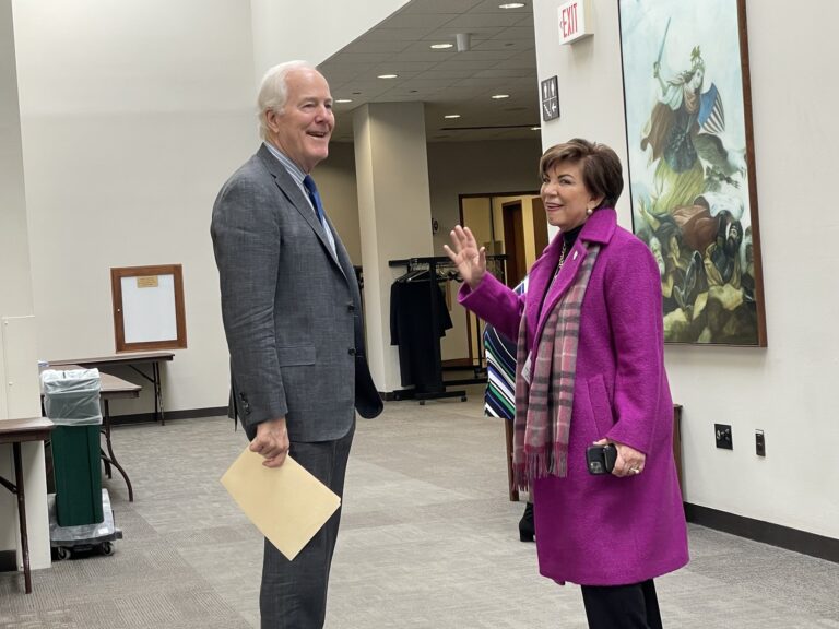 TSC Chair Adela Garza and Vice Chair JJ De Leon met with Senator John Cornyn