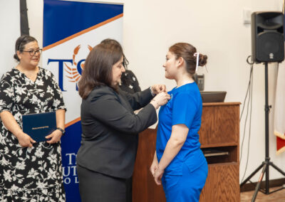 The latest class of Texas Southmost College’s Certified Nursing Assistant and Phlebotomy Technician program celebrated its completion at a pinning ceremony held Thursday at TSC International Technology, Education, and Commerce Center (ITECC).