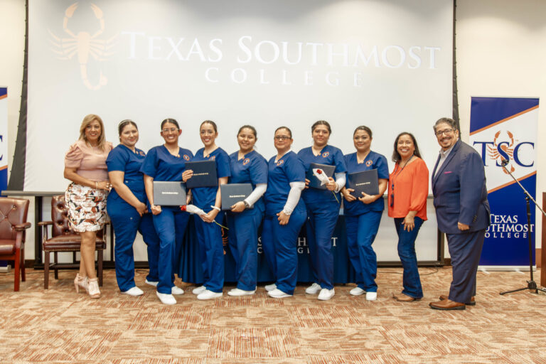 The latest class of Texas Southmost College’s Certified Nursing Assistant and Phlebotomy Technician program celebrated its completion at a pinning ceremony held Thursday at TSC International Technology, Education, and Commerce Center (ITECC).
