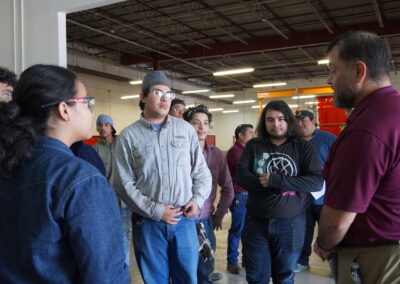Students in the pipefitting and welding programs were given the chance to ask important questions related to their future careers.