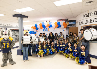 Dr. Prisci Roca Tipton, Director of Special Instructional Projects at Texas Southmost College, visits with students at Besteiro Middle School as part of Principal for a Day on Thursday, February 6. 2025.