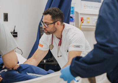 Texas Southmost College has launched a new Associate of Science in Allied Health Education degree, designed to prepare students for transfer into nursing and other healthcare programs. The curriculum combines science fundamentals with healthcare-focused courses to build a solid foundation for future medical professionals. In this picture, Texas Southmost College drills through a multidisciplinary medical emergency simulation on April 24, 2024 that engaged students from all Health Professions programs.
