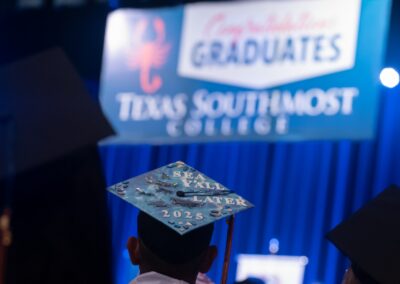 The momentum of Commencement Day surged throughout May 19, 2025, as Texas Southmost College celebrated the Spring Class of 2025 with three inspiring ceremonies at 9:30 a.m., 2:30 p.m., and 6:30 p.m. at the Jacob Brown Auditorium. From morning to evening, graduates proudly crossed the stage, cheered on by family, friends, and mentors who stood by their side every step of the way. The day was a powerful tribute to the resilience, determination, and bold spirit that define the Scorpion community. Congratulations to the Spring Class of 2025! Once a Scorpion, always Scorpion Strong.