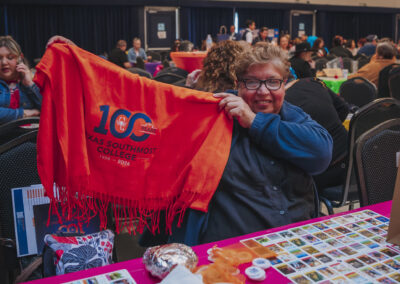 Unique lotería cards celebrating Texas Southmost College’s rich history took center stage at TSC Lotería in the Jacob Brown Auditorium, February 23, 2025. Community members arrived early for a chance to play with cards featuring images from TSC’s historic past, while game chips displayed the College’s logo in honor of its 100th anniversary.