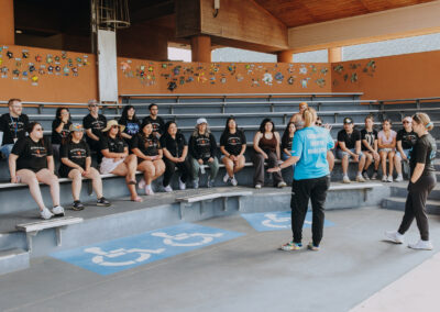 TSC students observe a sea turtle rehabilitation area during a guided tour at Sea Turtle, Inc.