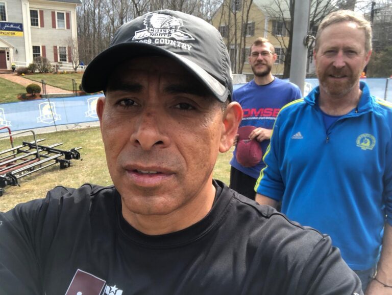TSC Coach Basilio Mendoza at Boston Marathon