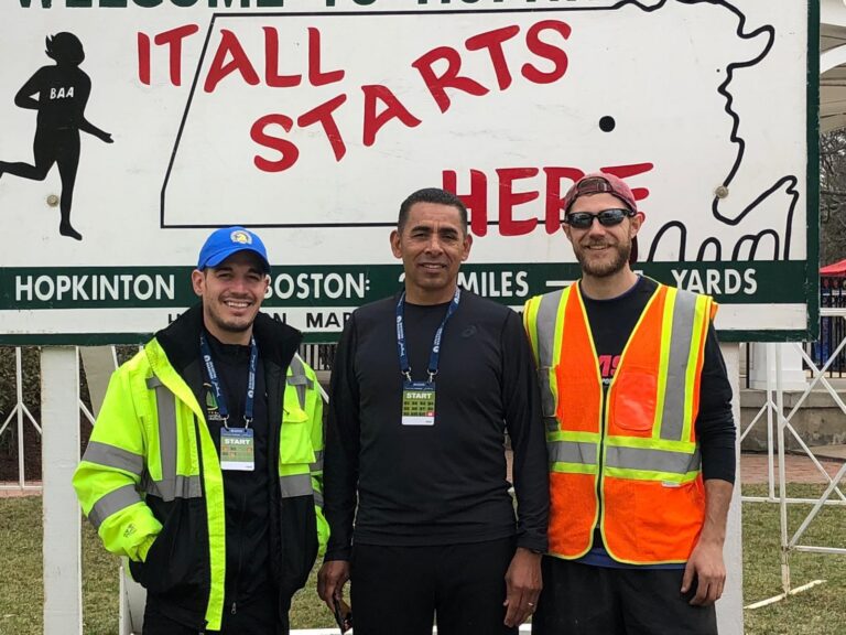 TSC Coach Basilio Mendoza at Boston Marathon