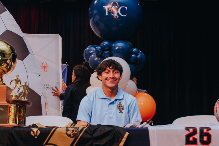 Lopez ECHS soccer player Erik Coronado signed letter of intent with TSC.