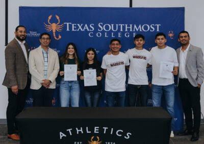 The Texas Southmost Athletic Department held a transfer signing ceremony for five soccer players continuing their playing careers at four-year institutions at the Oliveira Student Services Center on May 19, 2026.