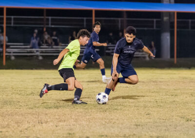 The Texas Southmost College men’s soccer team competes against Lone Star SC during a preseason match Tuesday, Aug. 25, 2026, at TSC Scorpion Soccer Field in Brownsville, Texas. The Scorpions won 4-0.