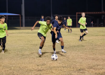 The Texas Southmost College men’s soccer team competes against Lone Star SC during a preseason match Tuesday, Aug. 25, 2026, at TSC Scorpion Soccer Field in Brownsville, Texas. The Scorpions won 4-0.