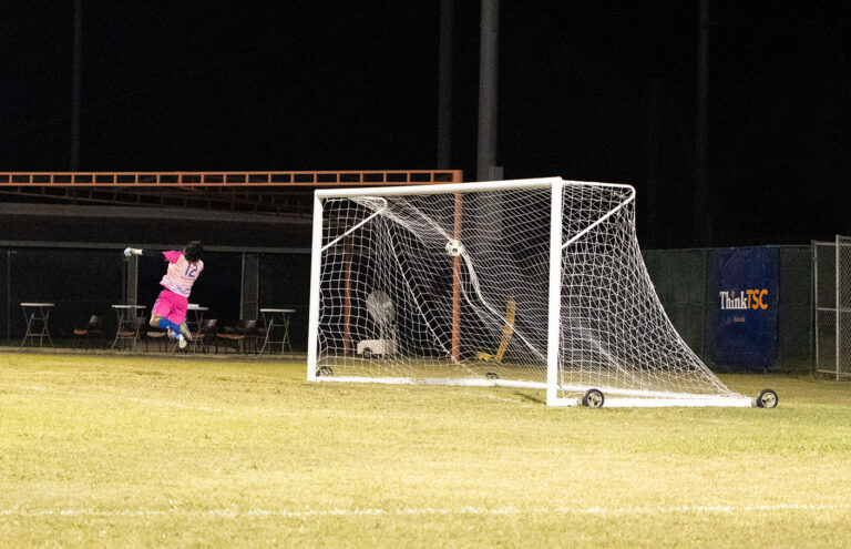 The Texas Southmost College men’s soccer team competes against Lone Star SC during a preseason match Tuesday, Aug. 25, 2026, at TSC Scorpion Soccer Field in Brownsville, Texas. The Scorpions won 4-0.