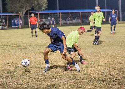 The Texas Southmost College men’s soccer team competes against Lone Star SC during a preseason match Tuesday, Aug. 25, 2026, at TSC Scorpion Soccer Field in Brownsville, Texas. The Scorpions won 4-0.