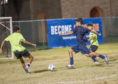 The Texas Southmost College men’s soccer team competes against Lone Star SC during a preseason match Tuesday, Aug. 25, 2026, at TSC Scorpion Soccer Field in Brownsville, Texas. The Scorpions won 4-0.