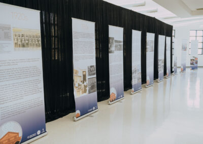 An exhibit highlighting key moments in Texas Southmost College's history is displayed during Generations Day on Sept. 14, 2026, at the Oliveira Student Services Center.