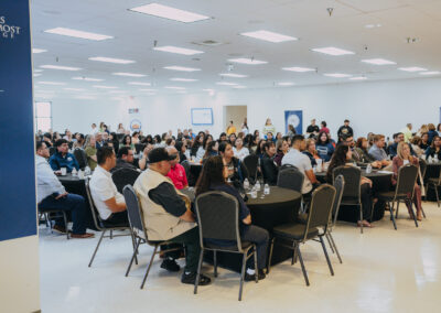 Guests listen to a presentation during Generations Day on Sept. 14, 2026, at the Oliveira Student Services Center. Part of Texas Southmost College's yearlong Centennial Celebration, the event honored the institution's impact on generations of students, families and the community