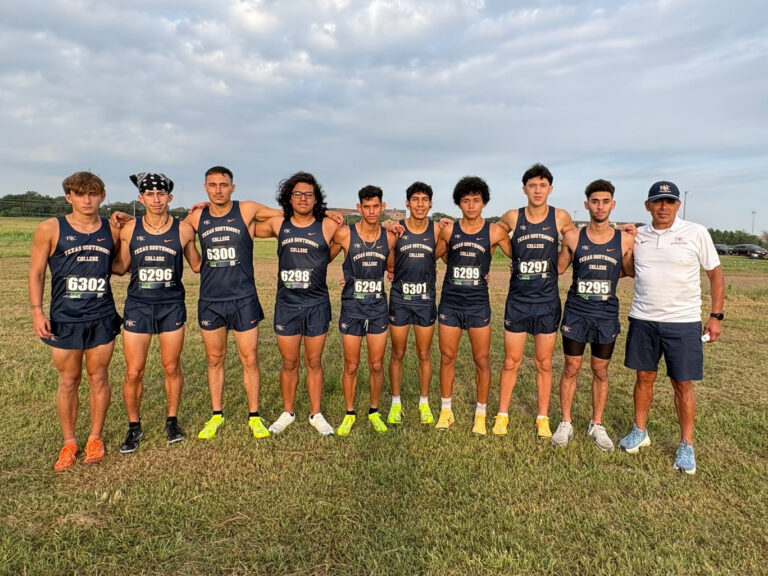 The TSC men's cross country team finished in third place at the Clifton Gilliard Invite on Sept. 24, 2026, in Prairie View.