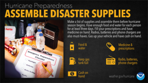 Hurricane Preparedness Tips - Assemble Disaster Supplies