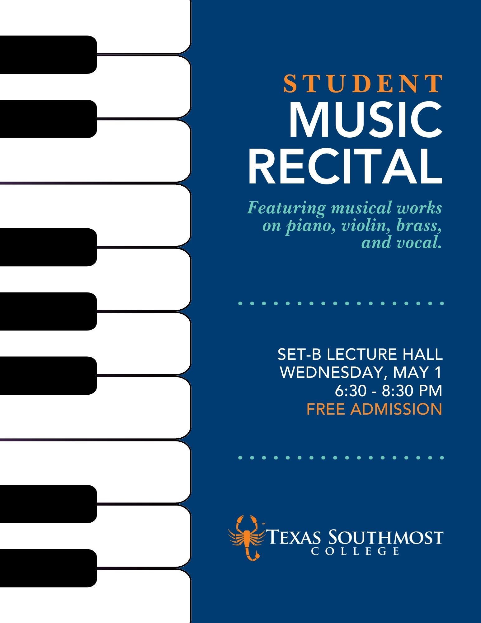 Student Music Recital Flyer