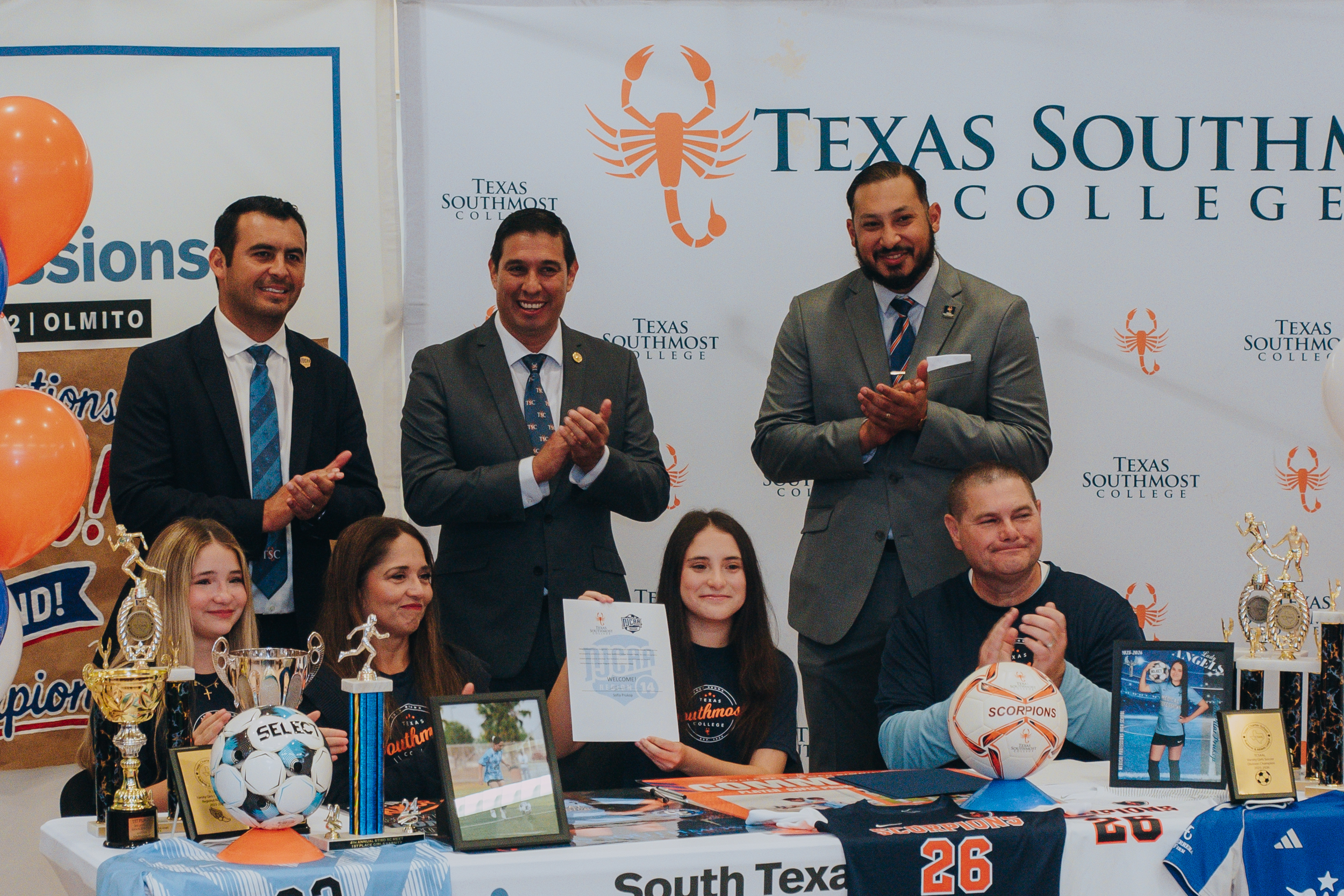 South Texas ISD Medical Professions soccer player Sofia Prukop signed her letter of intent to play at Texas Southmost College at a ceremony held on May 1, 2026, at her high school.