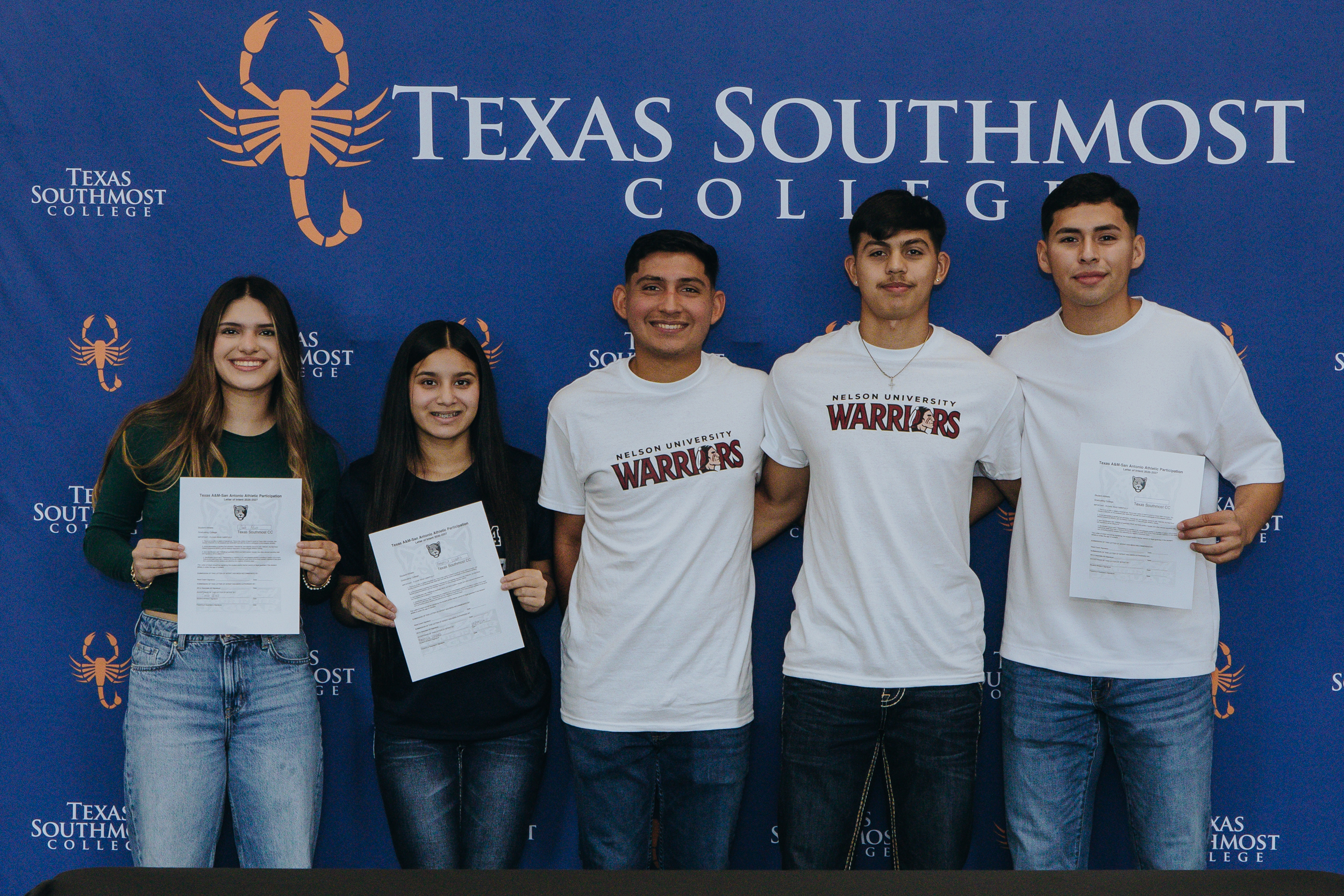 The Texas Southmost Athletic Department held a transfer signing ceremony for five soccer players continuing their playing careers at four-year institutions at the Oliveira Student Services Center on May 19, 2026.